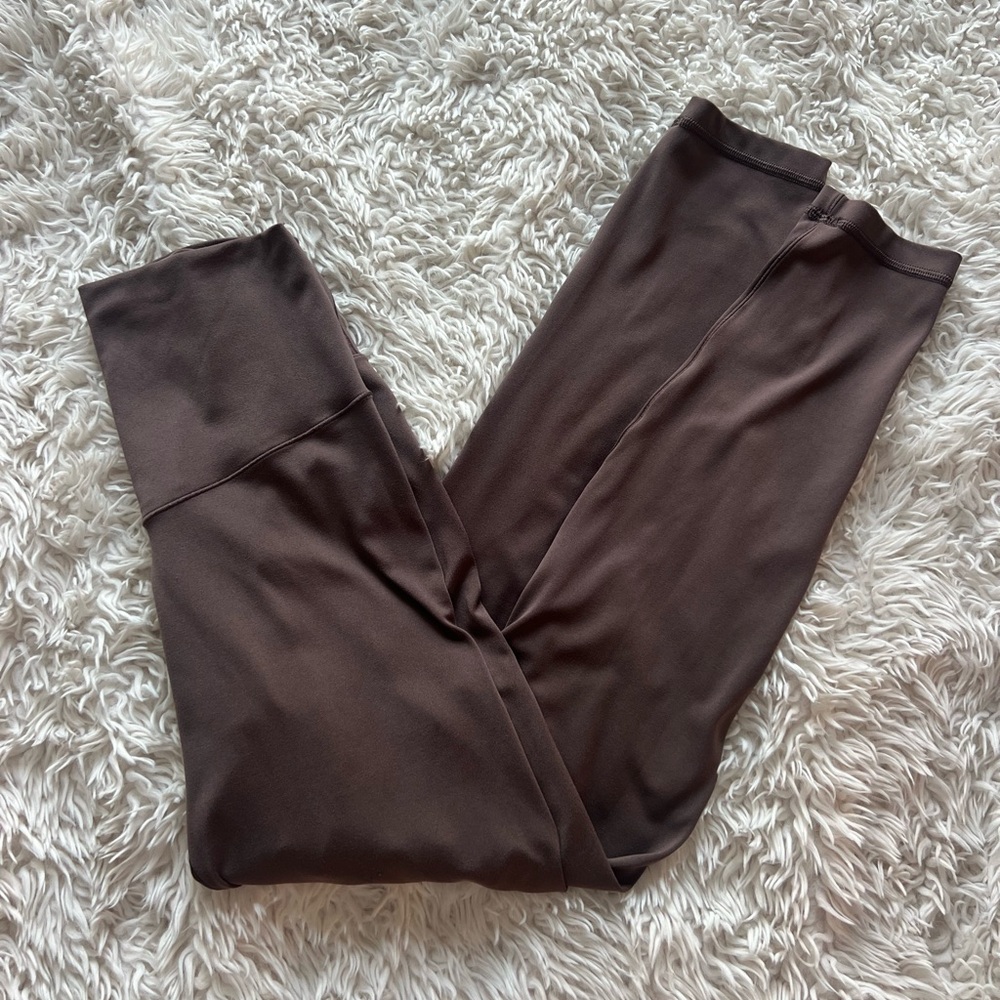 Aerie Real Me High Waisted Leggings Brown - Picture 4 of 8